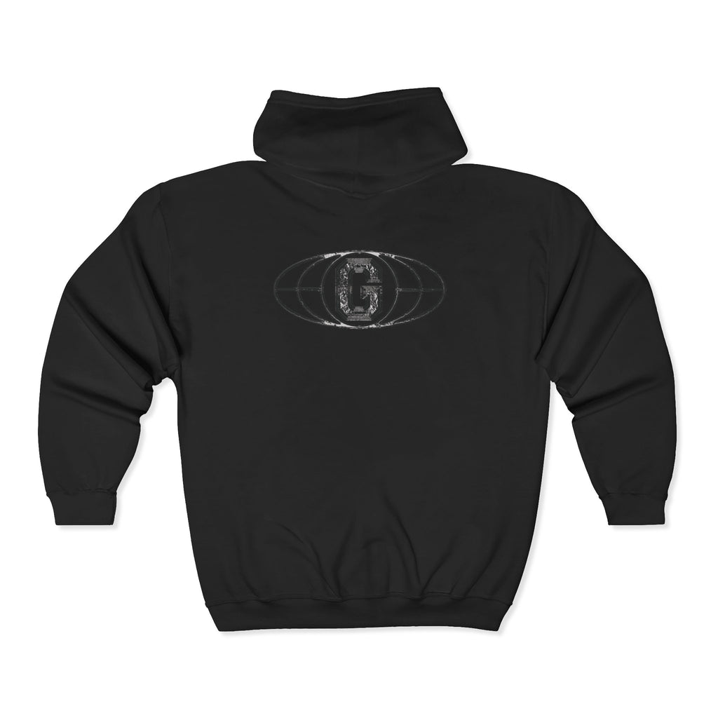 Unisex Zip-Up Hoodie Abstract Design